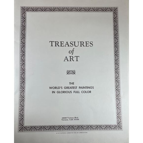 1937 Treasures of Art National Worlds Greatest Paintings w/COA 1974 Appraisal - Picture 2 of 16